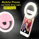 Anel Luz LED Selfie - Portátil USB para Telemóvel e Vídeo