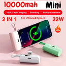 Carregador Portátil Mini 10000mAh - Bateria Externa Universal
