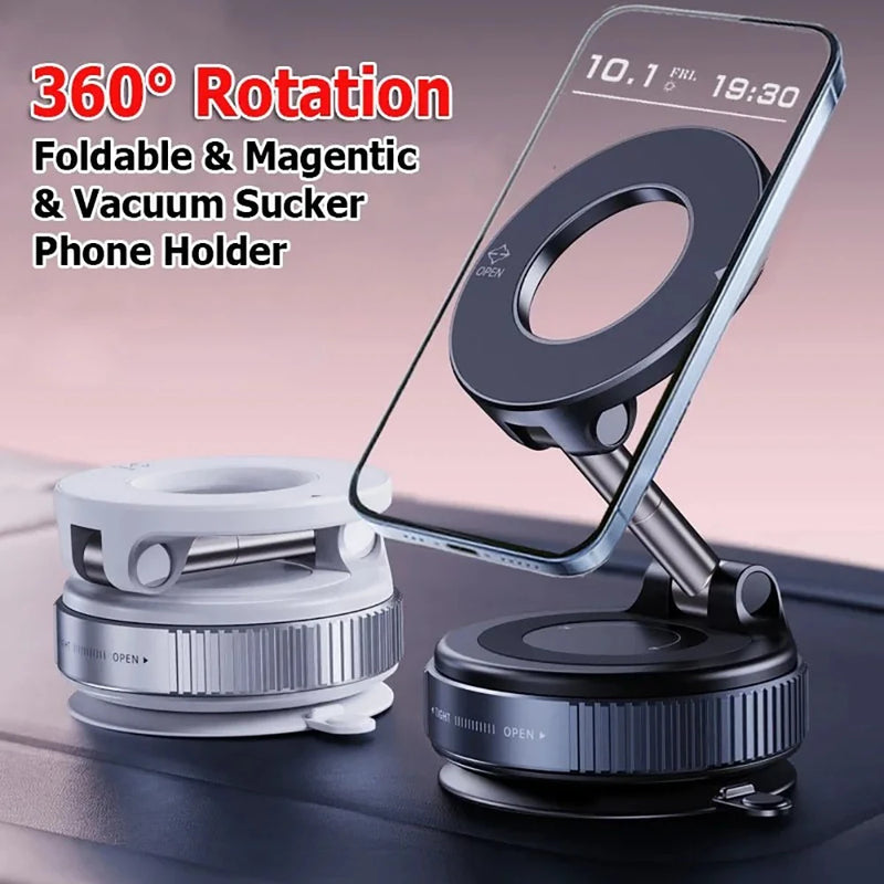 Suporte Telemóvel Carro 360° Magnético - Ventosa Dobrável iPhone