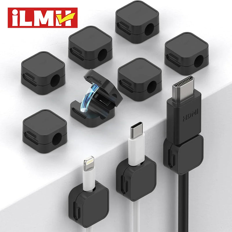 Clips Magnéticos para Cabos - Organizador Ajustável Secretária