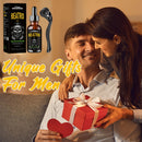 Kit Óleo para Barba e Couro Cabeludo com Roller Massageador - 60ml Fórmula Iluminadora Sem Álcool | Presente Perfeito Natal Dia do Pai