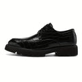 Sapatos Sociais Masculinos Elegantes - Preto Castanho Escritório Casual