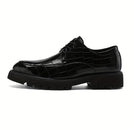 Sapatos Sociais Masculinos Elegantes - Preto Castanho Escritório Casual