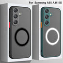 Capa Magnética para Samsung Galaxy A56 A55 5G A36 A35 A26 A25 A15 A54 A53 A52 A34 A14 A32 A16 - Proteção Anti-Choque