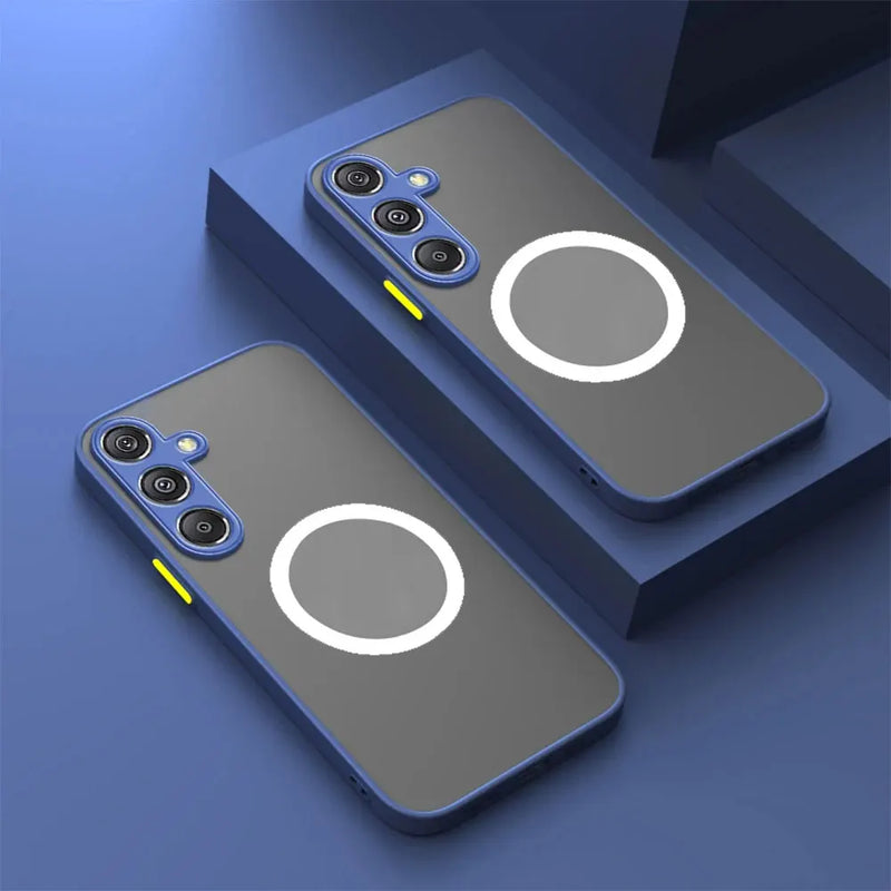 Capa Magnética para Samsung Galaxy A56 A55 5G A36 A35 A26 A25 A15 A54 A53 A52 A34 A14 A32 A16 - Proteção Anti-Choque