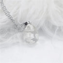 Chic Transparent Resin Rould Ball Moon Pendant Necklace Women Blue Sky White Cloud Chain Necklace Fashion Jewelry Gifts for Girl