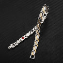 Pulseira Magnética Terapêutica - Aço Inoxidável Design Trigo