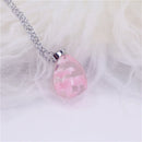 Chic Transparent Resin Rould Ball Moon Pendant Necklace Women Blue Sky White Cloud Chain Necklace Fashion Jewelry Gifts for Girl