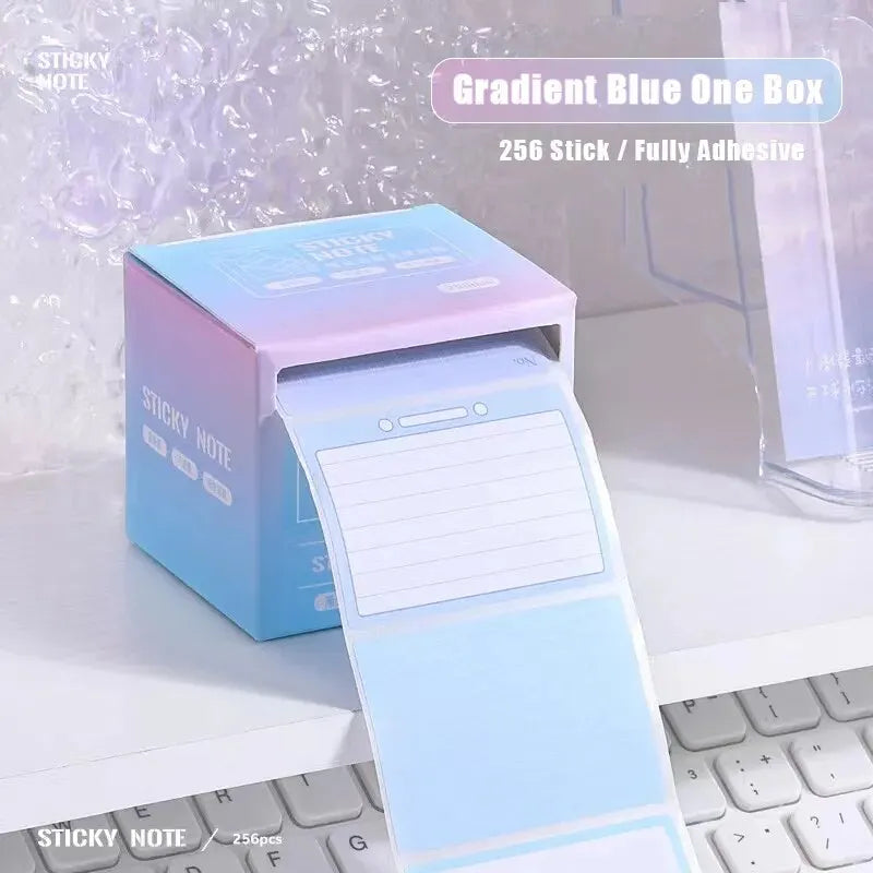 Bloco 256 Notas Adesivas Destacáveis - Post-it Totalmente Adesivo 8 Formatos para Escritório Estudante Casa