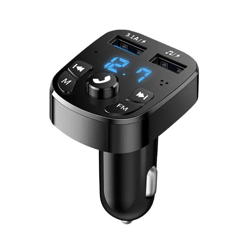 Transmissor FM Bluetooth 5.0 para Carro - MP3 Player Dual USB Carregador Rápido