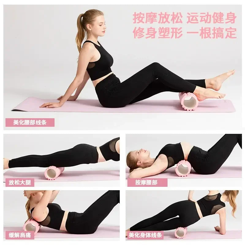Rolo de Espuma 30cm para Massagem - Pilates Yoga Fitness Relaxamento Muscular