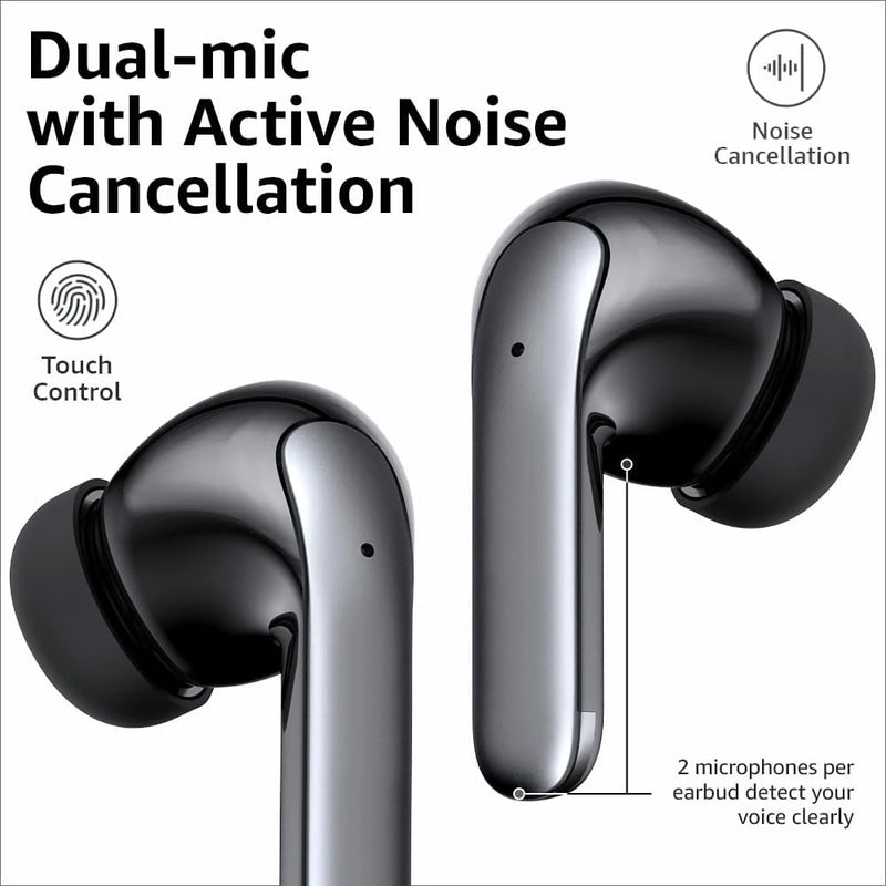 Auriculares Bluetooth 5.3 ANC | Cancelamento de Ruído Ativo 36H Bateria