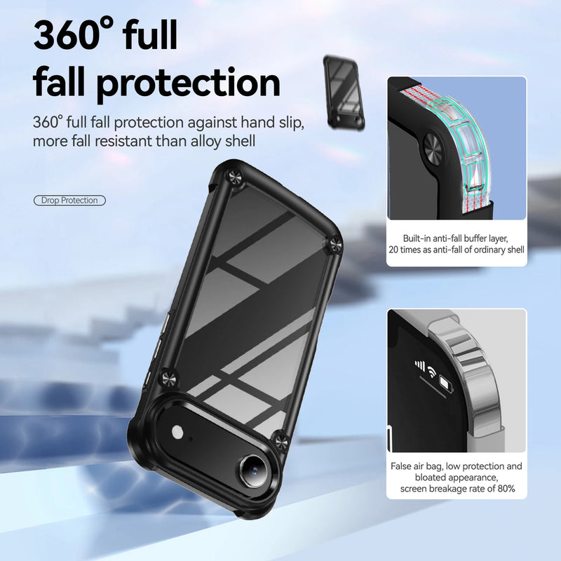 Capa Transparente Anti-Amarelamento iPhone 17/16/15/14/13/12 Pro Max - Proteção Premium