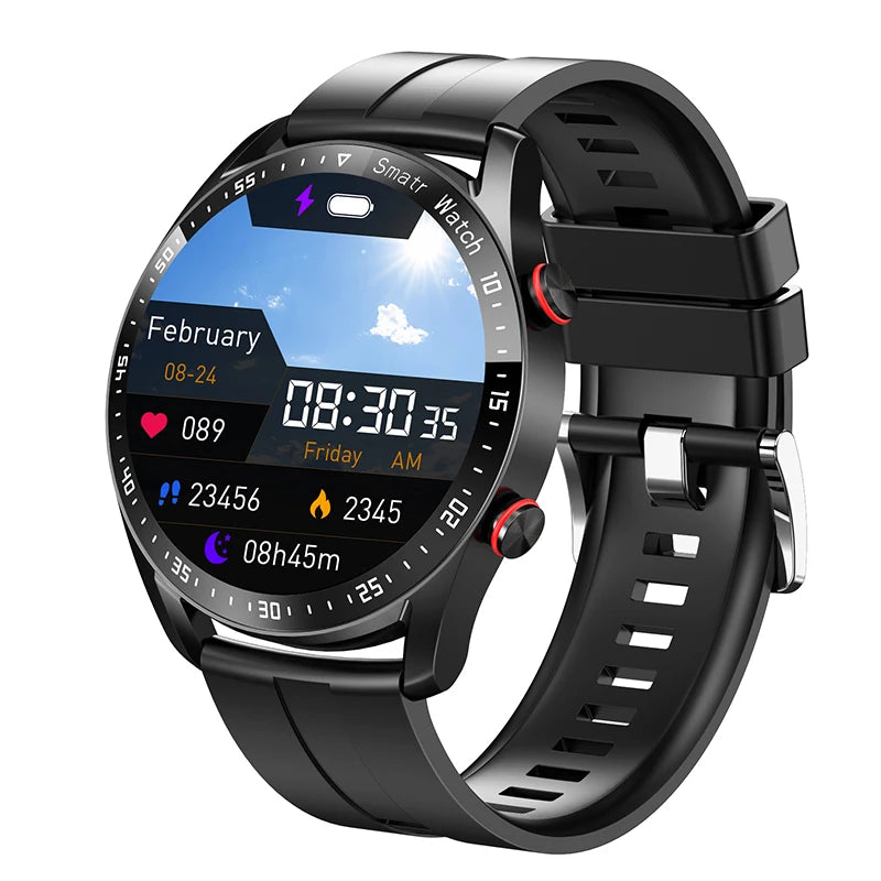 Smartwatch ECG+PPG Saúde - Monitorização Pressão Arterial Bluetooth Impermeável