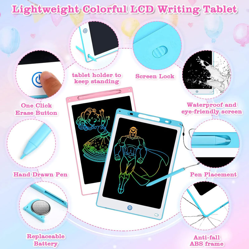 Tablet Gráfico LCD 16/12/10/8.5 Polegadas - Desenho Colorido para Crianças 3-8 Anos