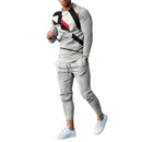 Conjunto Masculino Impressão 3D Digital - Gola Redonda Casual Respirável Moda