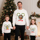Pijamas Disney Mickey Minnie Natal - Conjunto Família Algodão Sweatshirt Casual