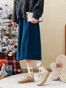 Meias Natal Mulher 4 Pares - Pai Natal Boneco Neve Kawaii Cartoon Presente