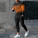 Conjunto Masculino Impressão 3D Digital - Gola Redonda Casual Respirável Moda