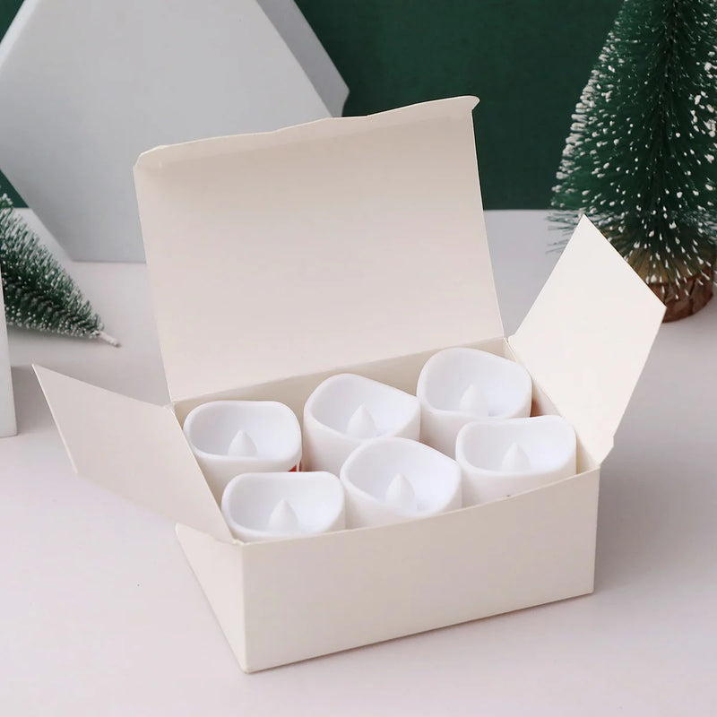 Velas LED Natal Transparentes - Decoração Natalícia com Impressão Iluminada