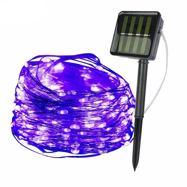 Luzes LED Solares 7M/12M/22M/32M - Guirlanda Decorativa À Prova de Água para Jardim e Festas