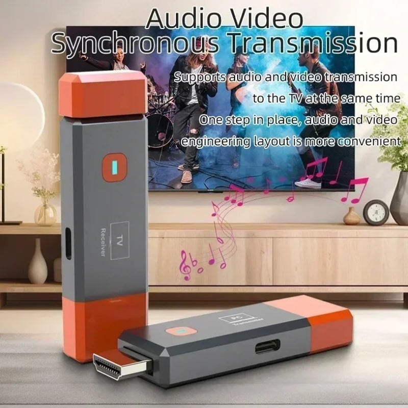 50M Wireless HDMI Extender - 1080P HD Video Transmitter & Receiver for TV, Laptop, Camera & Gaming