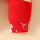 Body Bebé Primeiro Natal 2 Peças - My First Christmas Rena Jumpsuit Gorro 2025