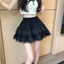 Saia Curta Renda Tamanho Grande - Cintura Alta Linha A Plissada Verão