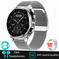 DAORKOW New 2 IN 1 Smart Watch TWS Earphone NFC Heart Rate Blood Oxygen Fitness Tracker Sport Watch Wireless Call Smartwatch Men
