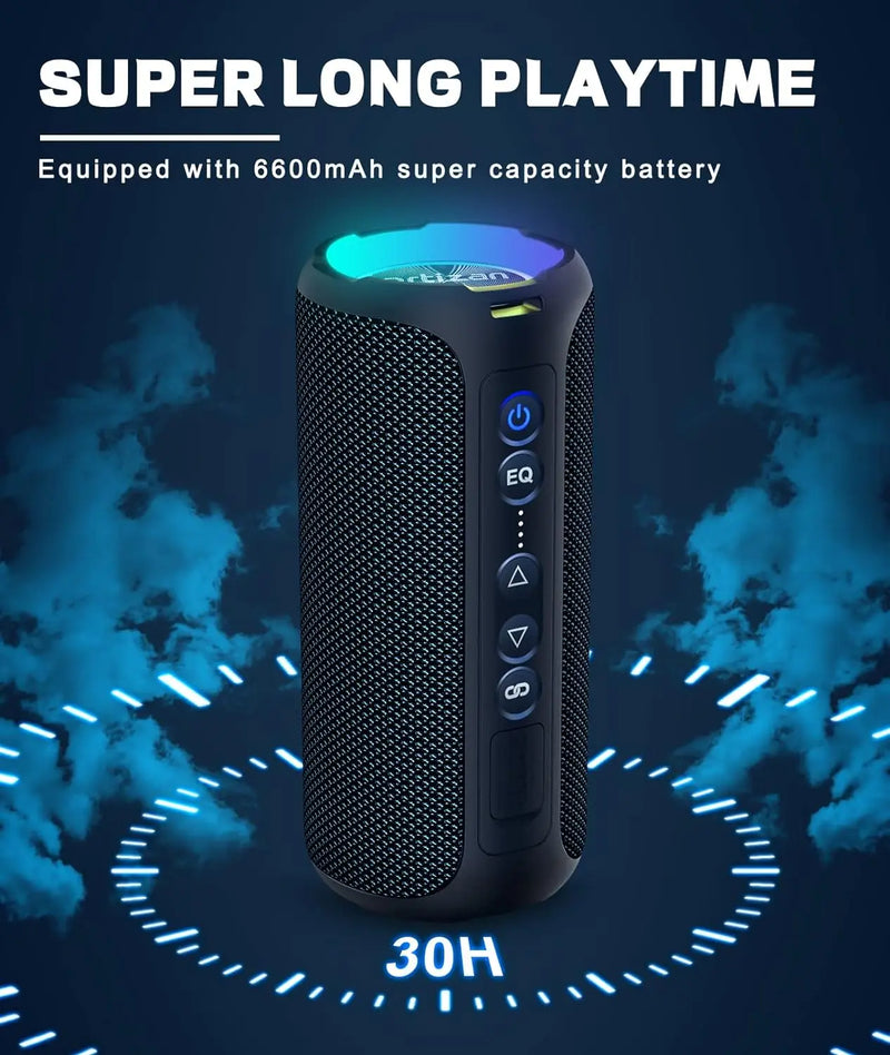 Coluna Bluetooth Ortizan 40W - Portátil 30h IP7