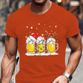 T-Shirt Natal Cerveja Humor - Reinbeer Pai Natal Luzes Xmas Festa Streetwear