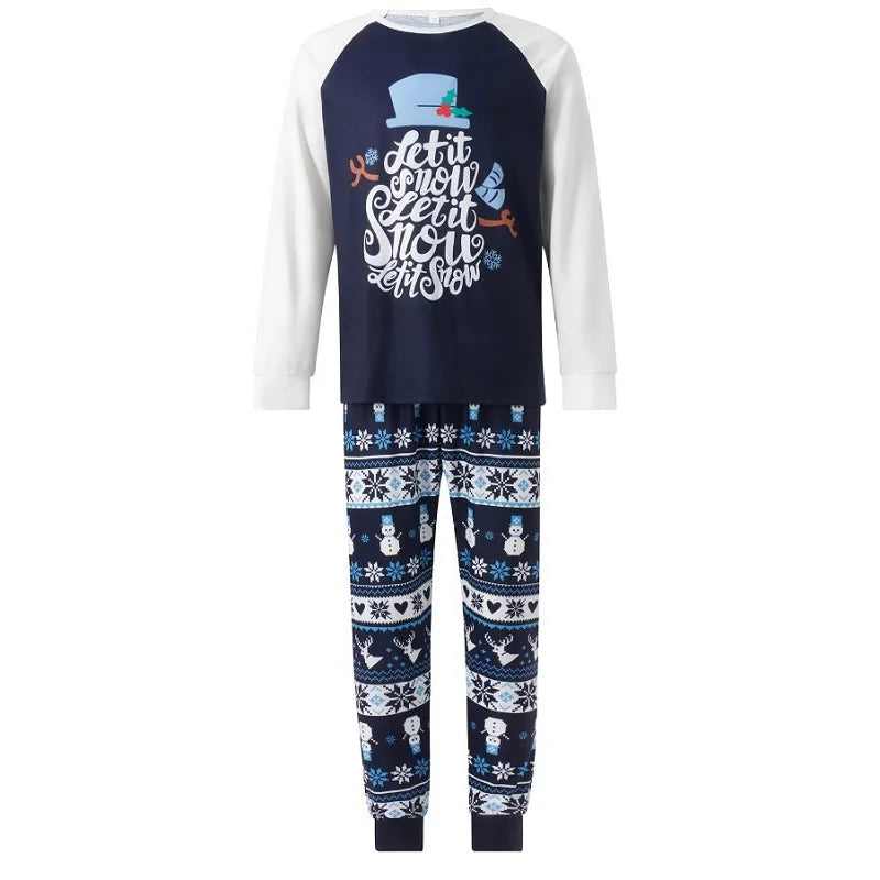 Pijamas Natal Família Conjunto - Adulto Criança Top+Calças Body Bebé Xmas