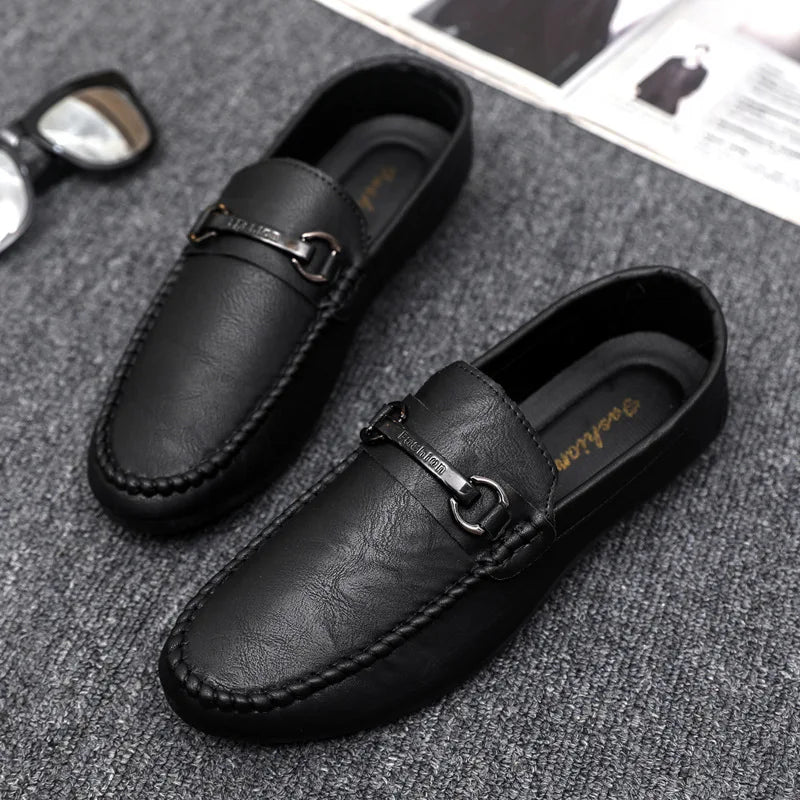 Mocassins Masculinos Couro Premium - Sapatos Casuais Confortáveis Respiráveis