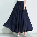 Saia Vermelha Chiffon Tamanho Grande - Cintura Alta Linha A Emagrecedora