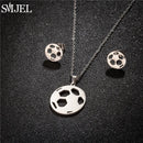 Conjunto Joias Aço Inoxidável - Colares Brincos Flores Bohemia para Homens e Mulheres