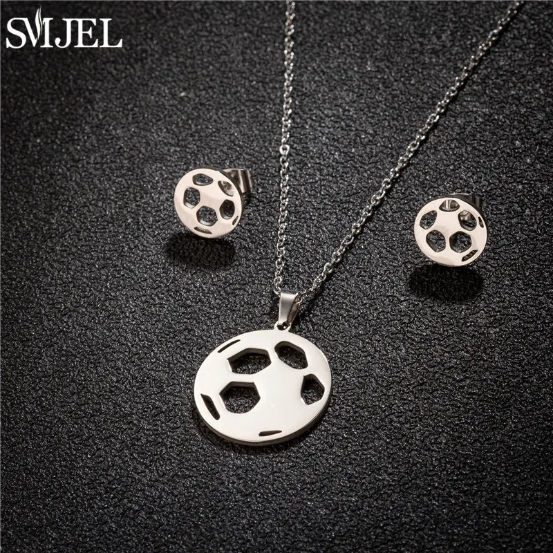 Conjunto Joias Aço Inoxidável - Colares Brincos Flores Bohemia para Homens e Mulheres