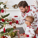 Xmas Family Look Pyjamas Santa Claus Print Christmas Pajamas Set Parent-child Matching Clothing Cute Soft Homewear Baby Romper