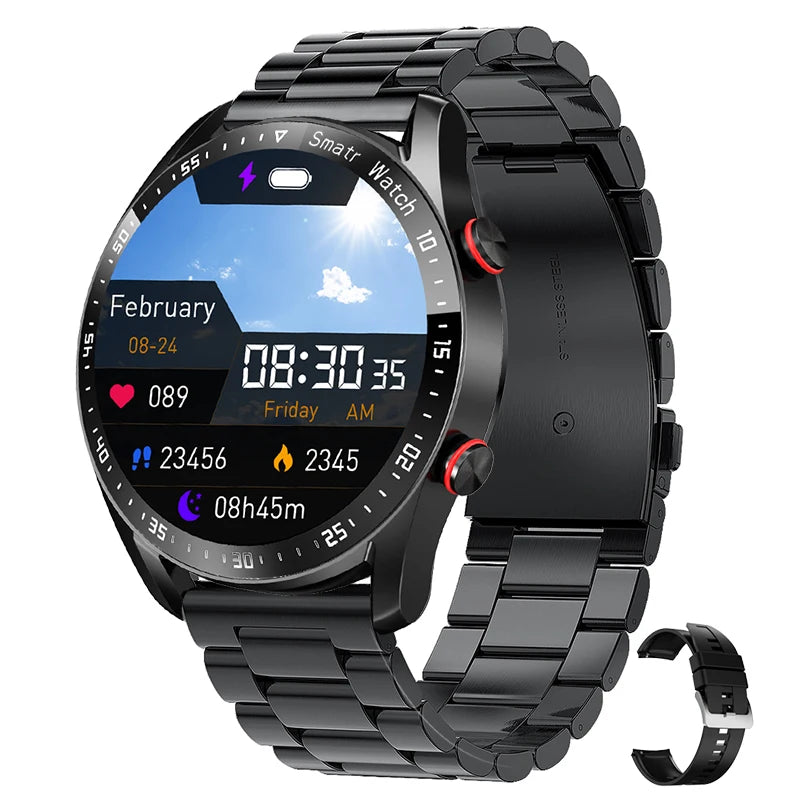 Smartwatch ECG+PPG Saúde - Monitorização Pressão Arterial Bluetooth Impermeável