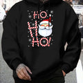Hoodie Natal 2025 Pai Natal HO HO HO - Sweatshirt Confortável Inverno Homem