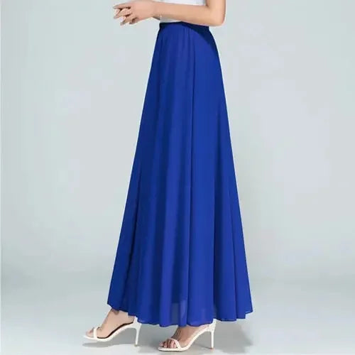 Saia Vermelha Chiffon Tamanho Grande - Cintura Alta Linha A Emagrecedora
