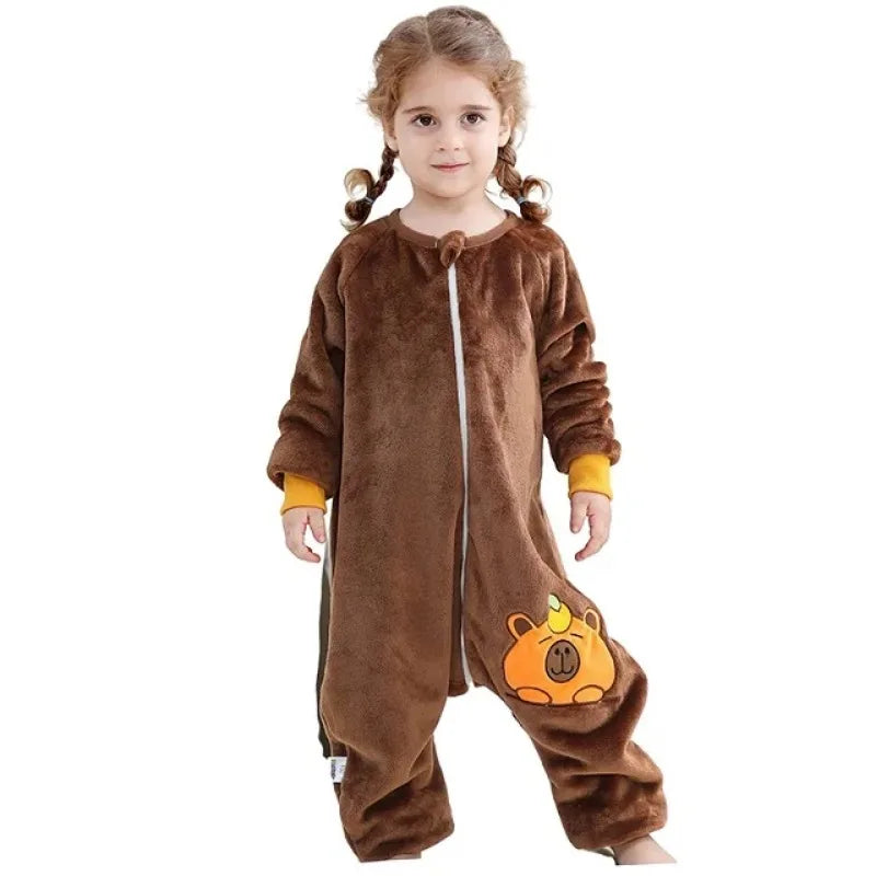 Pijama Natal Flanela Criança - Roupa Dormir Quente Inverno Menino Menina 1-6T