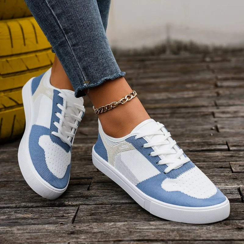 Ténis Femininos Mesh Vulcanizados - Respiráveis Casual Caminhada Duráveis
