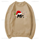 Hoodie Natal Mr & Mrs Matching Casal - Sweatshirt Hubby Wifey Couple Xmas