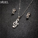 Conjunto Joias Aço Inoxidável - Colares Brincos Flores Bohemia para Homens e Mulheres