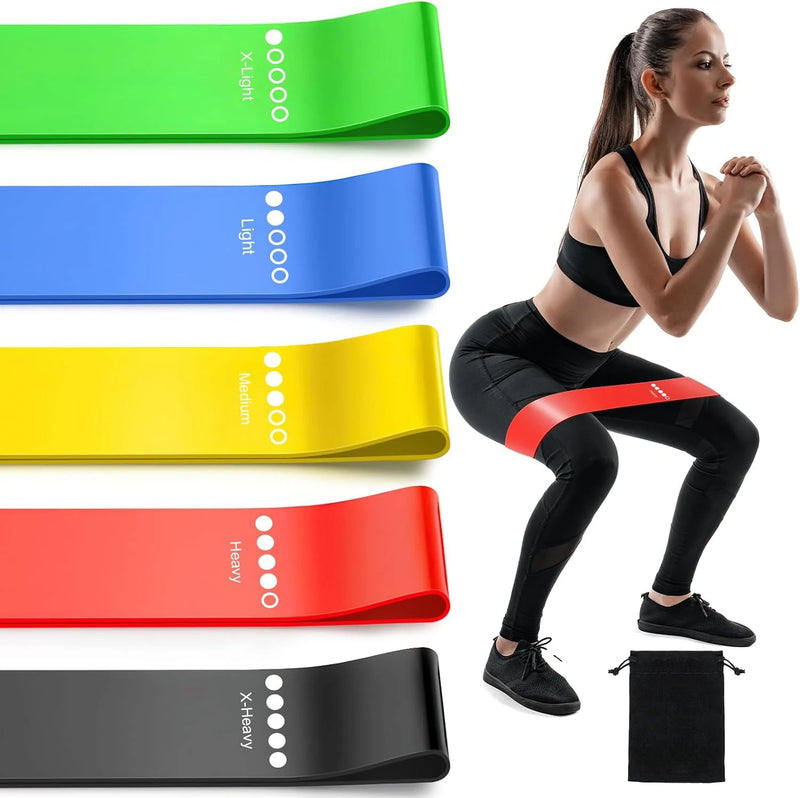 Bandas Elásticas Resistência TPE Fitness - Treino Força Yoga Ginásio