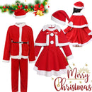 2024-2025 Santa Claus Suit for Boys and Girls Christmas Party Kids St. Nicholas Day Costume Toddler Xmas Eve Winter Santa Dress