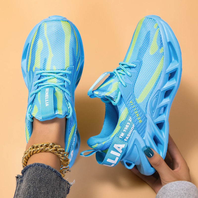 Ténis Femininos Running Verão Mesh Respirável - Leves Amortecimento Corrida Desporto