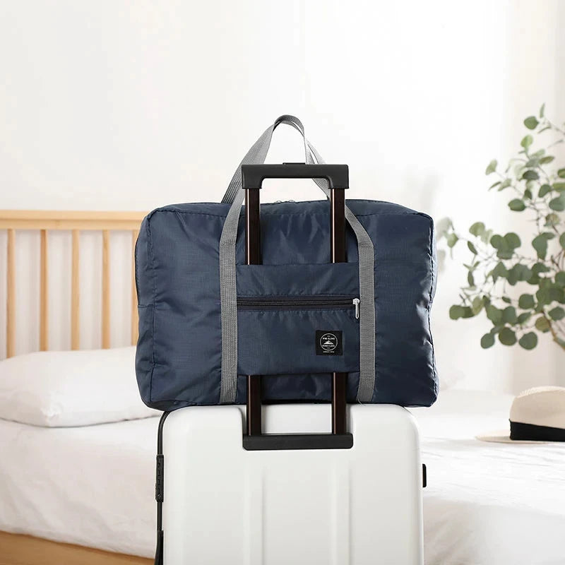 Saco de Viagem Dobrável para Avião - Bolsa Carry-On Leve Grande Capacidade Fim de Semana