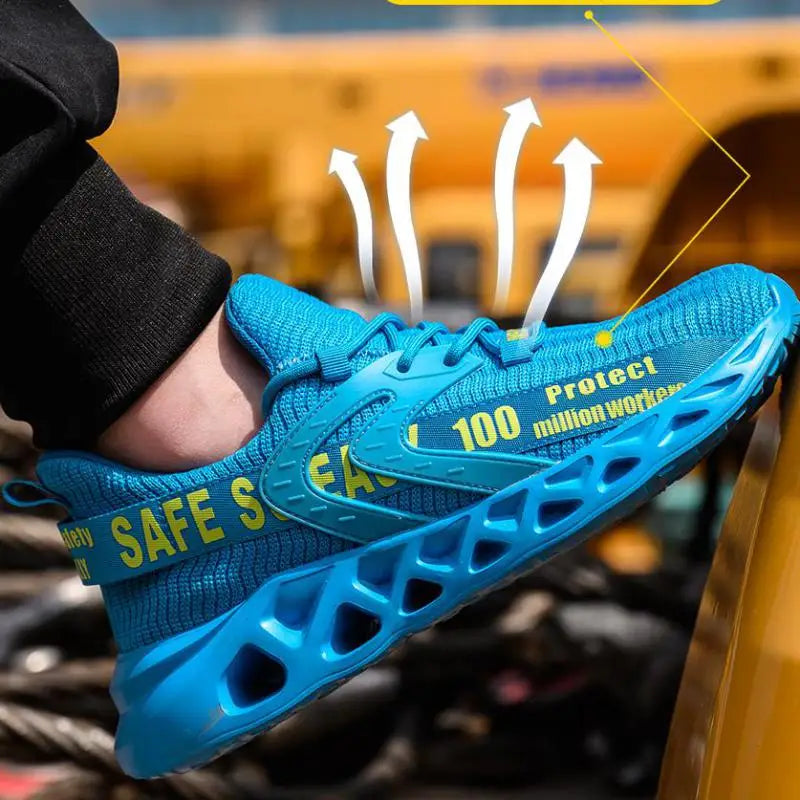 Ténis de Segurança Biqueira Aço - Leves Antiperfuração Proteção Construção Unissexo