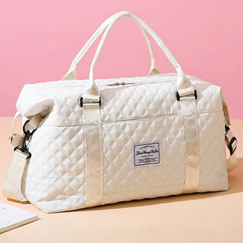 Saco de Viagem Dobrável Acolchoado - Bolsa Ginásio Yoga Separação Seco/Molhado